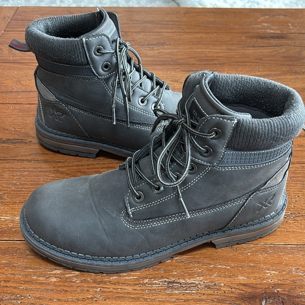 XRAY Maison Lace Up Boot Men’s Brown Gray XRW316 Combat Padded Collar Size 10 - Picture 10 of 10